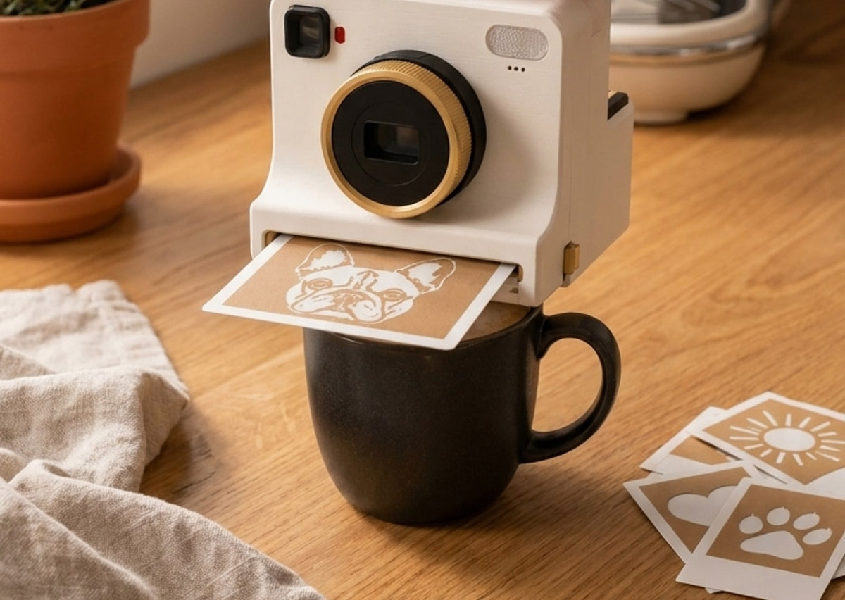 CAFÉCLIC en action sur une tasse de café
